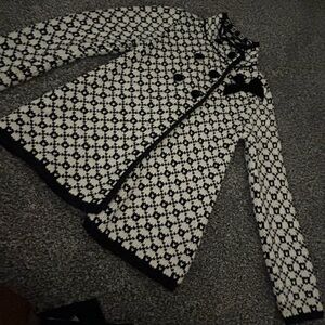 Elegant Black and White Girls Coat
